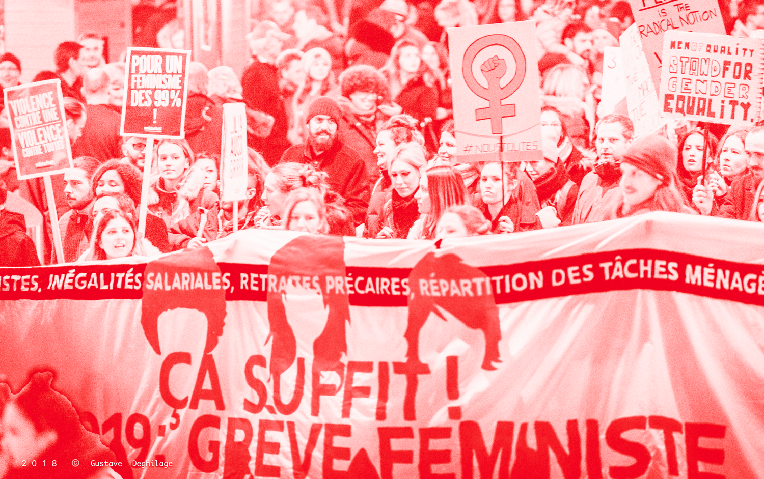 Manifestation nocturne contre les violences faites aux femmes, Lausanne, décembre 2018.