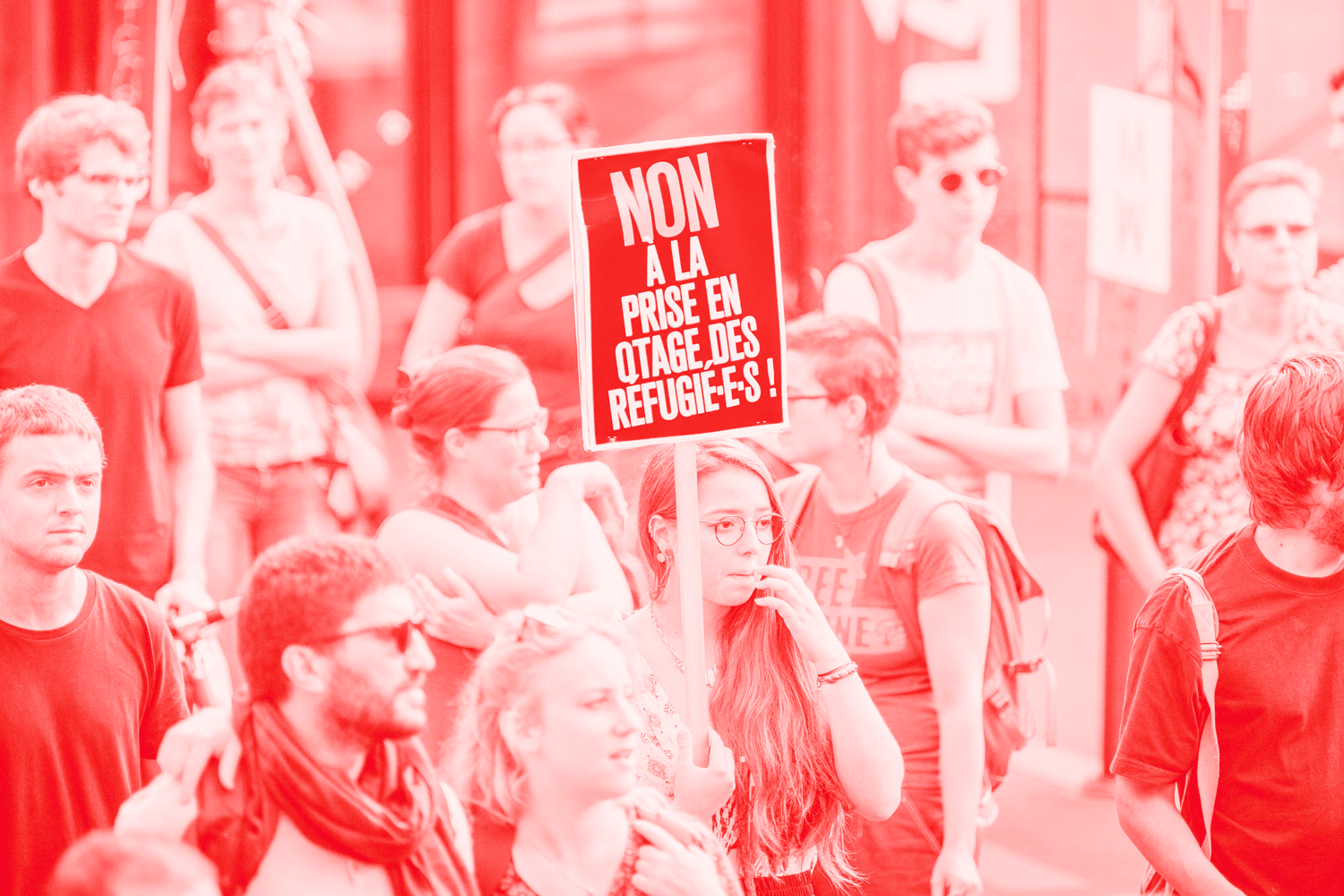 Manifestation contre le renvoi des réfugiés, Lausanne, juin 2018.