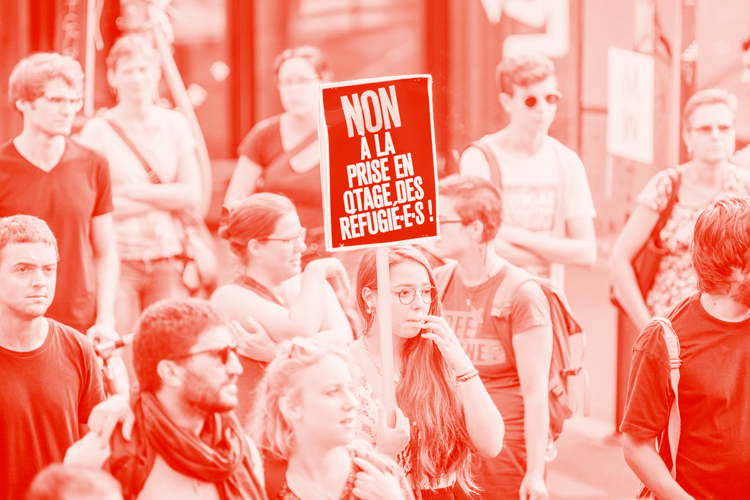Manifestation contre les renvois Dublin, Lausanne, juin 2018.