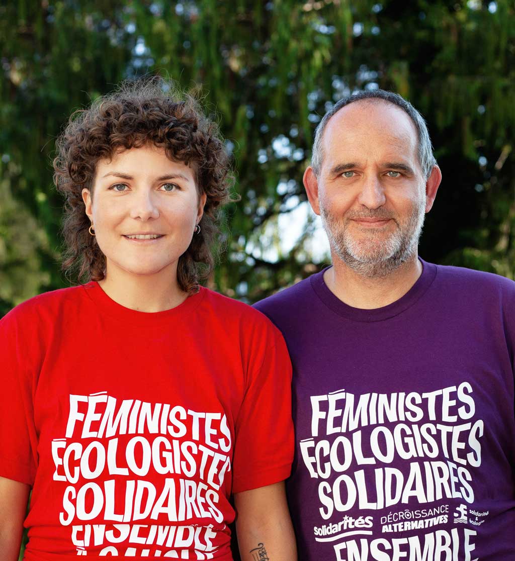 Fanziska Meinhertz et Yvan Luccarini, candidat·e·s d’Ensemble à Gauche au Conseil des États