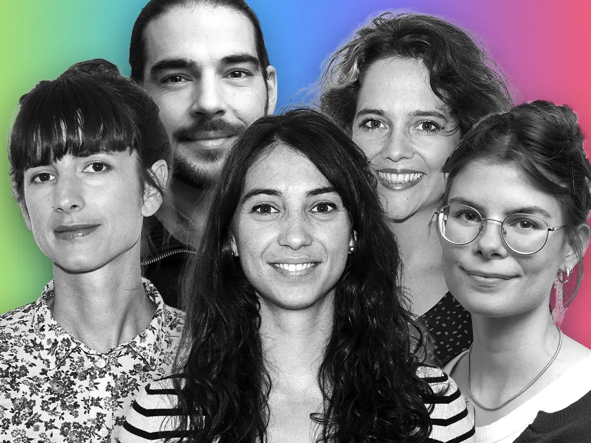Montage des portraits de Joelle Minacci, Pierre Conscience, Elodie Lopez, Mathilde Marendaz et Lilian Schibli